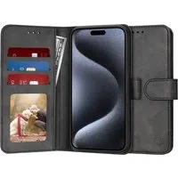 Custodia per Apple iPhone 15 Pro, Techsuit, Diary Book, Nera — 3
