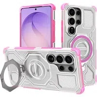 Custodia per Samsung Galaxy S26 Ultra S948, Techsuit, Carbon Shield Pro, Rosa — 3