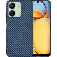 Custodia per Xiaomi Redmi 13C 5G / 13C / Poco C65, Techsuit, Carbonite FiberShell, Turchese — 3