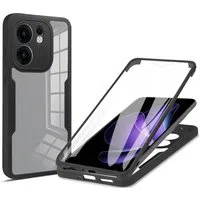 Custodia per Oppo Reno13 FS 5G / Reno13 F 4G / Reno13 F, Techsuit, ColorVerse 360, Nera — 3
