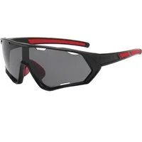 Occhiali da Ciclismo Unisex Techsuit 9330, Neri Rossi — 3