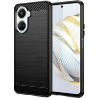 Custodia per Huawei nova 10 SE, Techsuit, Carbonio, Nera — 3