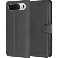 Custodia per Realme 16, Techsuit, Leather Folio, Nera — 3