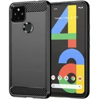 Custodia per Google Pixel 4a 5G, Techsuit, Carbonio, Nera — 3