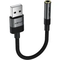 Adattatore Audio Acefast J13, USB-A - 3.5mm, Nero — 3
