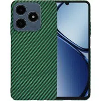 Custodia per Realme C63 / C61, Techsuit, Carbonite FiberShell, Verde — 3