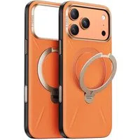 Custodia MagSafe per Apple iPhone 17 Pro, Torras, QPRO Leather, Arancione — 3