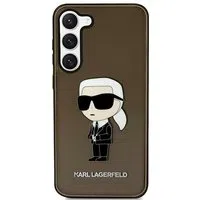 Custodia per Samsung Galaxy S23 S911, Karl Lagerfeld, Ikonik Karl, Nera — 3