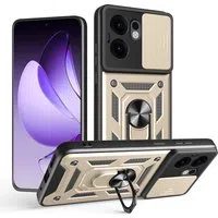 Custodia per Oppo Reno13 FS 5G / Reno13 F 4G / Reno13 F, Techsuit, CamShield, Dorata — 3