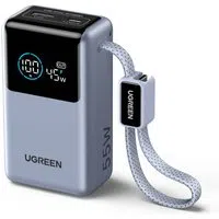 Batteria Esterna UGREEN Nexode Pro PB727 (75701B), 10000mAh, 55W, QC + PD, 1 x USB-A - 2 x USB-C, Grigio — 3