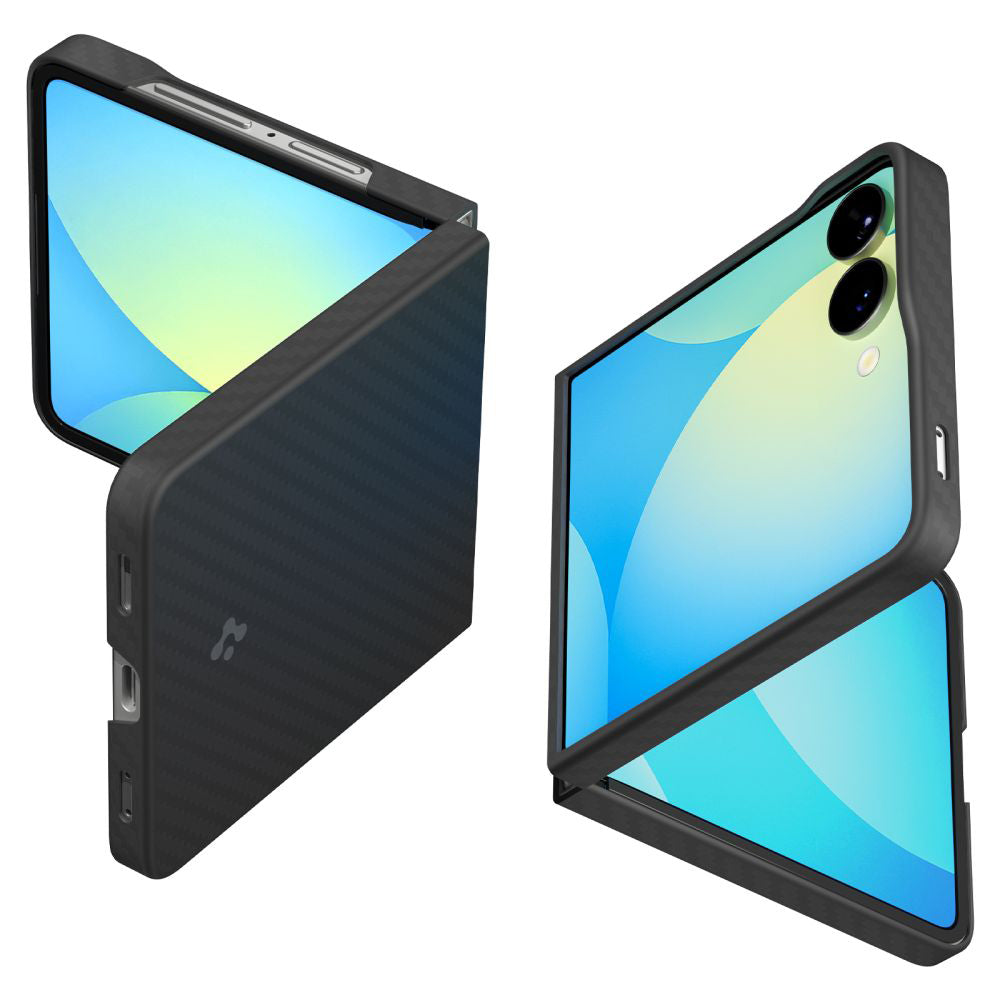 Spigen Custodia per Samsung Galaxy Z Flip7 F766, Spigen, Air Skin, Nera ACS09564