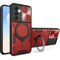 Custodia per Samsung Galaxy S25 FE, Techsuit, CamGuard Pro, Rossa — 3