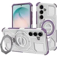 Custodia per Samsung Galaxy S26 Plus S947, Techsuit, Carbon Shield Pro, Viola — 3