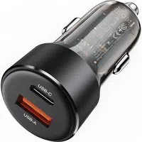 Caricabatterie Auto Acefast B12, 60W, 3A, 1 x USB-A - 1 x USB-C, Nero — 3
