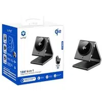 Caricabatterie Wireless Retea Lito LT-W02 4in1, 15W, 1.67A, Nero — 3