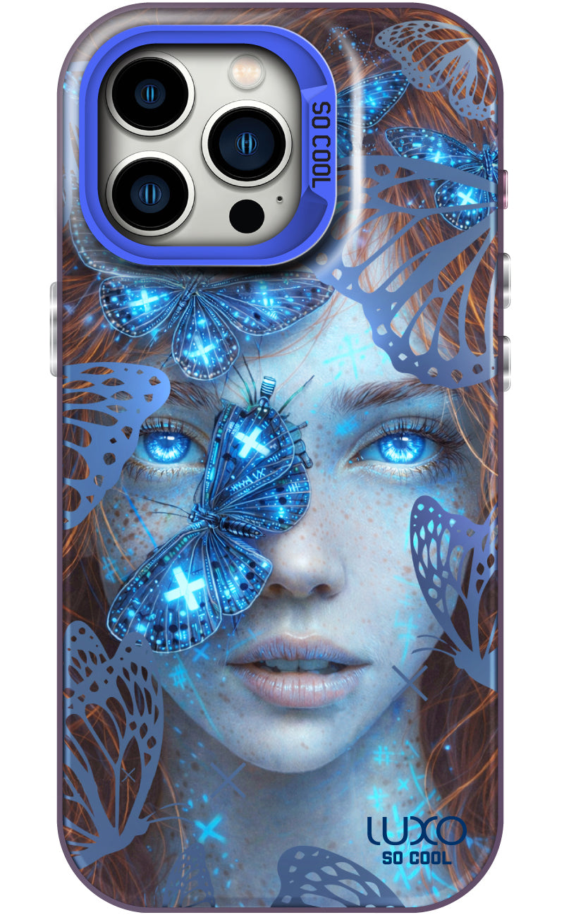 LUXO So CooL Custodia per Samsung Galaxy S25 Ultra S938, LUXO So CooL, ArcadiA Butterfly Girl, Multicolore