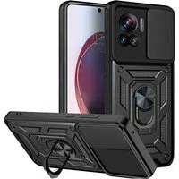 Custodia per Motorola Edge 30 Ultra, Techsuit, CamShield, Nera — 3
