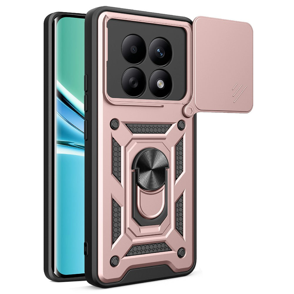 Custodia per Xiaomi Poco M8 / Redmi Note 15 5G / Note 15 4G, Techsuit, CamShield, Rosa Dorata