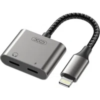 Adattatore Audio Lightning - 2 x Lightning XO Design NB-R258A, Grigio — 3