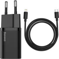 Caricatore da rete con cavo Lightning Baseus Super Si, 20W, 3A, 1 x USB-C, Nero TZCCSUP-B01 — 3