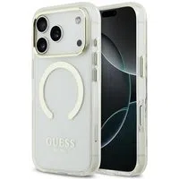 Custodia MagSafe per Apple iPhone 17 Pro Max, Guess, Metal Outline, Dorata — 3