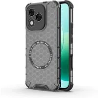Custodia MagSafe per Honor 400 Lite, Techsuit, HoneyComb Shield, Nera — 3
