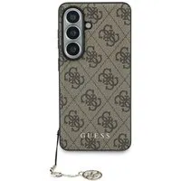 Custodia per Samsung Galaxy S26 S942, Guess, 4G Classic Logo Charm, Marrone — 3