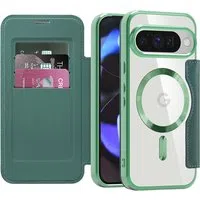Custodia MagSafe per Google Pixel 10 Pro / 10, Techsuit, SmartMag Book, Verde — 3