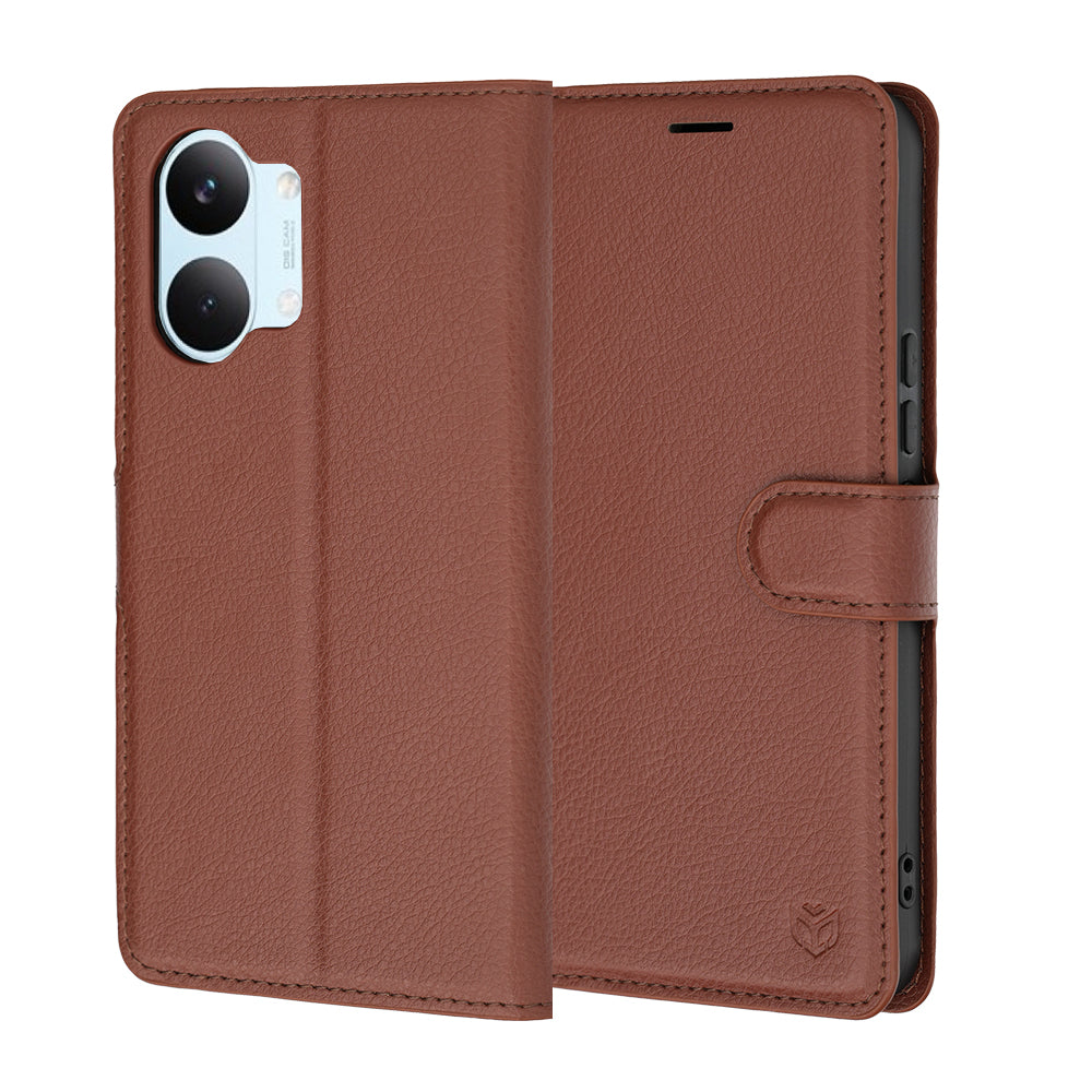 Custodia per Xiaomi Poco X8 Pro Max, Techsuit, Leather Folio, Marrone