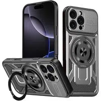 Custodia per Apple iPhone 16 Pro, Techsuit, RuggedCam, Grigio — 3