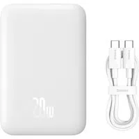 Batteria Esterna Wireless Baseus Magnetic Mini, 6000mAh, 20W, PD + FQI, 1 x QI - 1 x USB-C, Bianca P10059002223-00 — 3