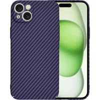 Custodia per Apple iPhone 15 Plus, Techsuit, Carbonite FiberShell, Viola — 3