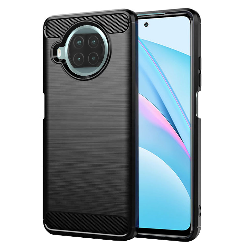 Techsuit Custodia per Xiaomi Mi 10T Lite 5G, Techsuit, Carbonio, Nera