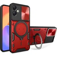 Custodia per Samsung Galaxy A06 A065, Techsuit, CamGuard Pro, Rossa — 3
