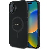 Custodia MagSafe per Apple iPhone 16 Plus, Guess, Saffiano Classic Logo, Nera — 3