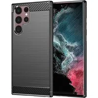 Custodia per Samsung Galaxy S22 Ultra 5G S908, Techsuit, Carbonio, Nera — 3