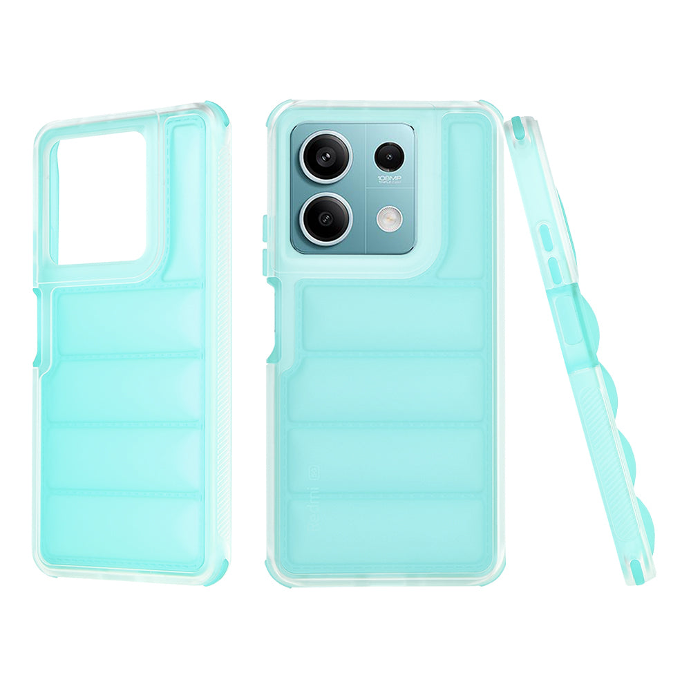 Custodia per Xiaomi Redmi Note 13 5G, Techsuit, Wave Shield, Turchese