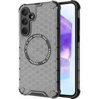 Custodia MagSafe per Samsung Galaxy A55 5G A556, Techsuit, HoneyComb Shield, Nera — 3