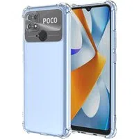 Custodia per Xiaomi Poco C40, Techsuit, Shockproof Clear, Trasparente — 3
