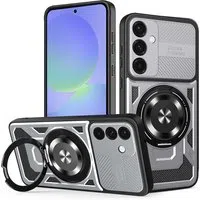 Custodia per Samsung Galaxy A56 A566 / A36 A366, Techsuit, RuggedCam, Grigio — 3