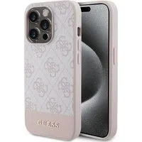 Custodia per Apple iPhone 15 Pro Max, Guess, 4G Stripe, Rosa — 3