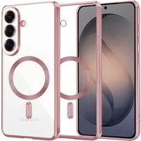 Custodia MagSafe per Samsung Galaxy S26 S942, Techsuit, Luxury Crystal, Rosa — 3