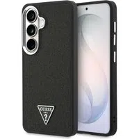 Custodia per Samsung Galaxy S26 S942, Guess, Fixed Glitter Triangle Logo, Nera — 3