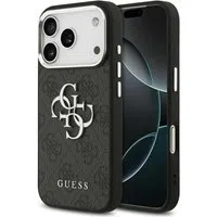 Custodia per Apple iPhone 17 Pro, Guess, Big 4G Logo Classic, Nera Argentata — 3