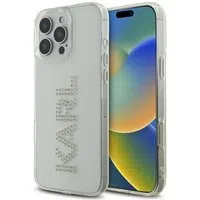 Custodia per Apple iPhone 16 Pro Max, Karl Lagerfeld, IML Rhinestones Transparent Logo, Trasparente — 3