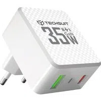 Caricabatterie Retea Techsuit CHPD173 Tiny, 35W, 3A, 1 x USB-A - 1 x USB-C, Bianco — 3