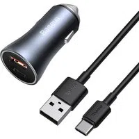 Caricabatterie da auto con cavo USB-C Baseus Golden Contactor, 40W, 5A, 1 x USB-A - 1 x USB-C, grigio TZCCJD-0G — 3