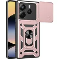 Custodia per Xiaomi Redmi Note 14 4G (Standard), Techsuit, CamShield, Rosa — 3