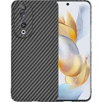 Custodia per Honor 90, Techsuit, Carbonite FiberShell, Nera — 3