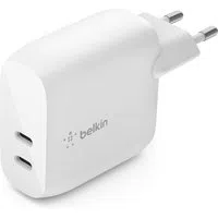 Caricatore da rete Belkin BoostCharge Dual, 40W, 3A, 2 x USB-C, Bianco WCB006vfWH — 3